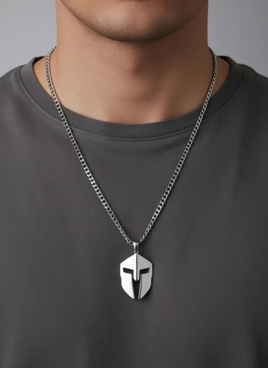Spartan Locket for Men – Silver
