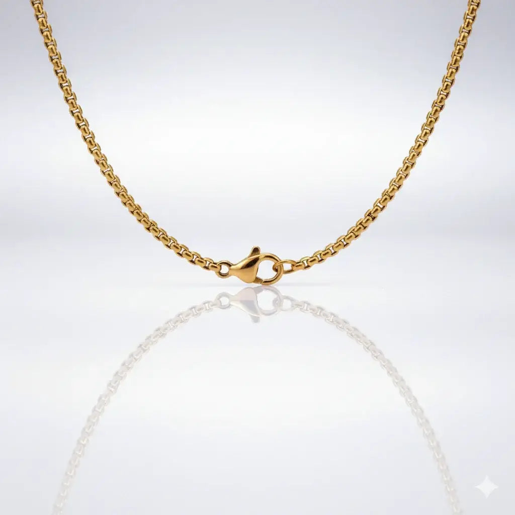 Personalised Cuboid Locket for Men – Gold Plated by GOSARTE – product view 9