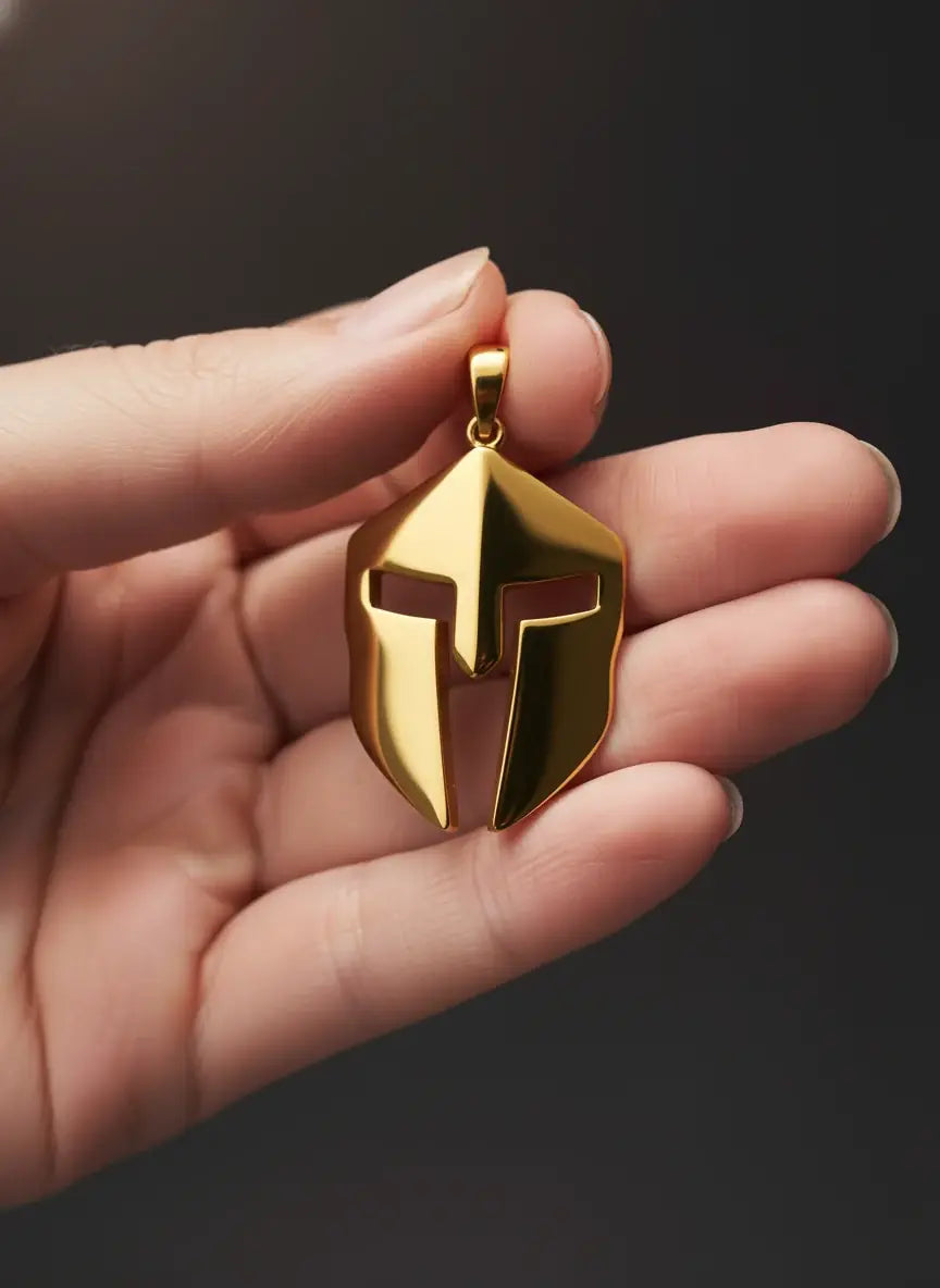 Spartan Locket for Men – 22K Gold Plated