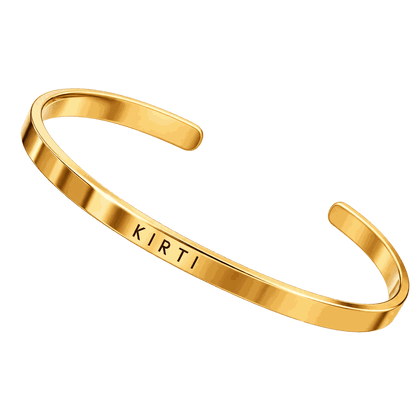 Personalised Classic Gold Plated Bracelet by GOSARTE – product view 1