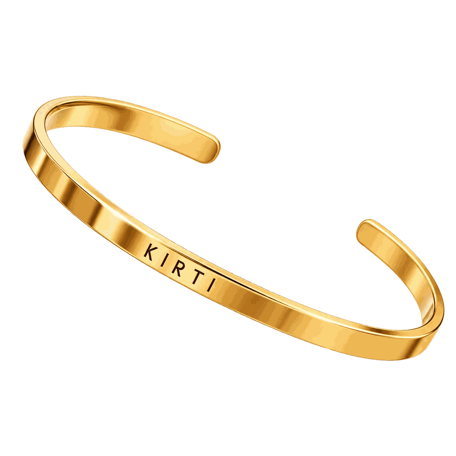 Personalised Classic Gold Plated Bracelet for Women by GOSARTE – product view 1