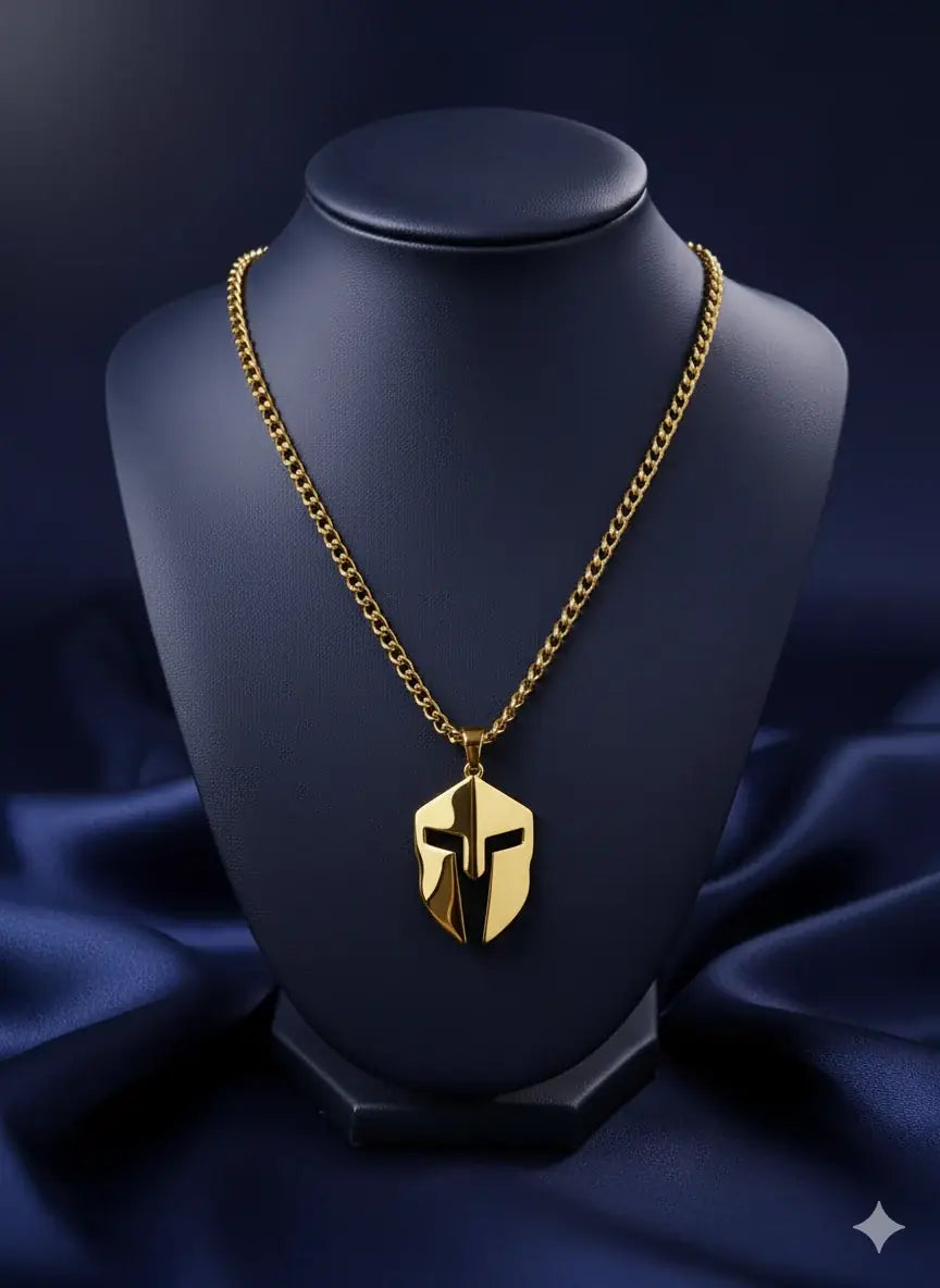 Spartan Locket for Men – 22K Gold Plated