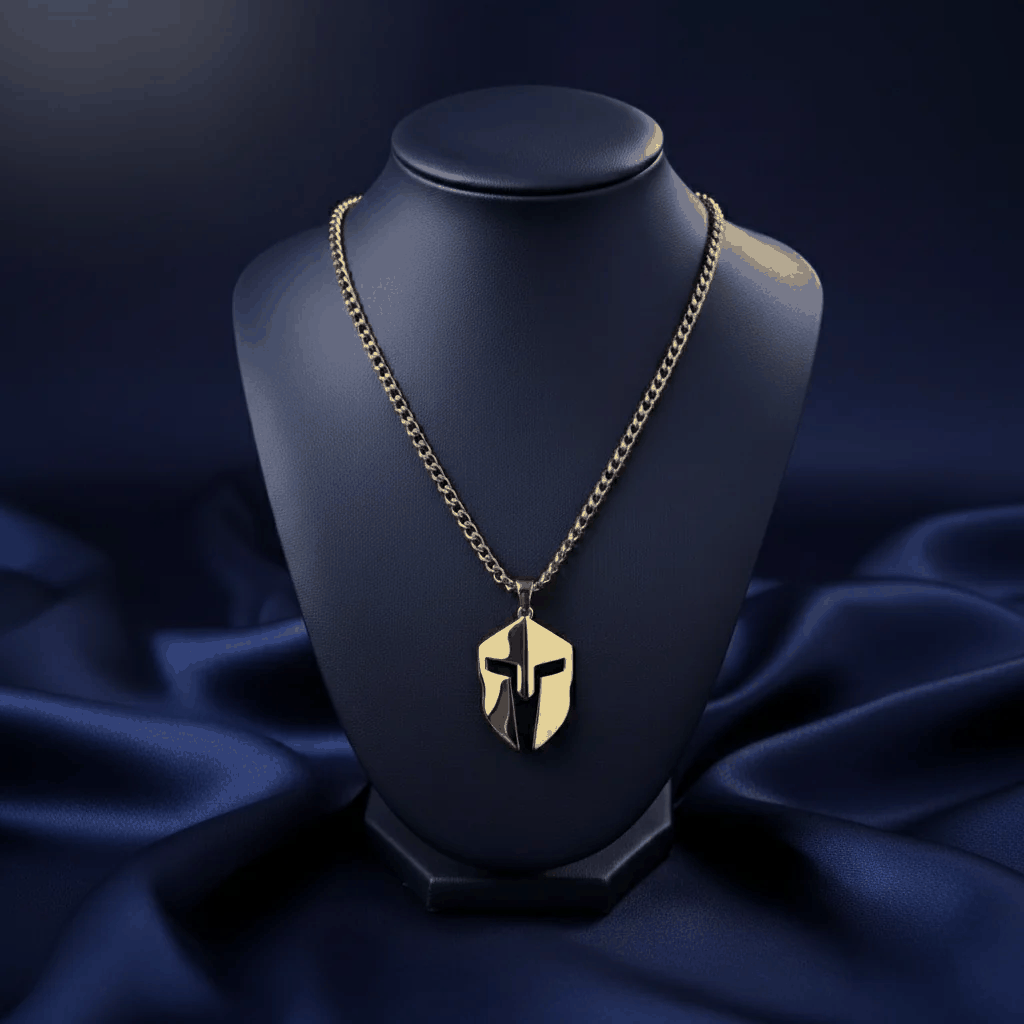 Spartan Locket for Men – 22K Gold Plated