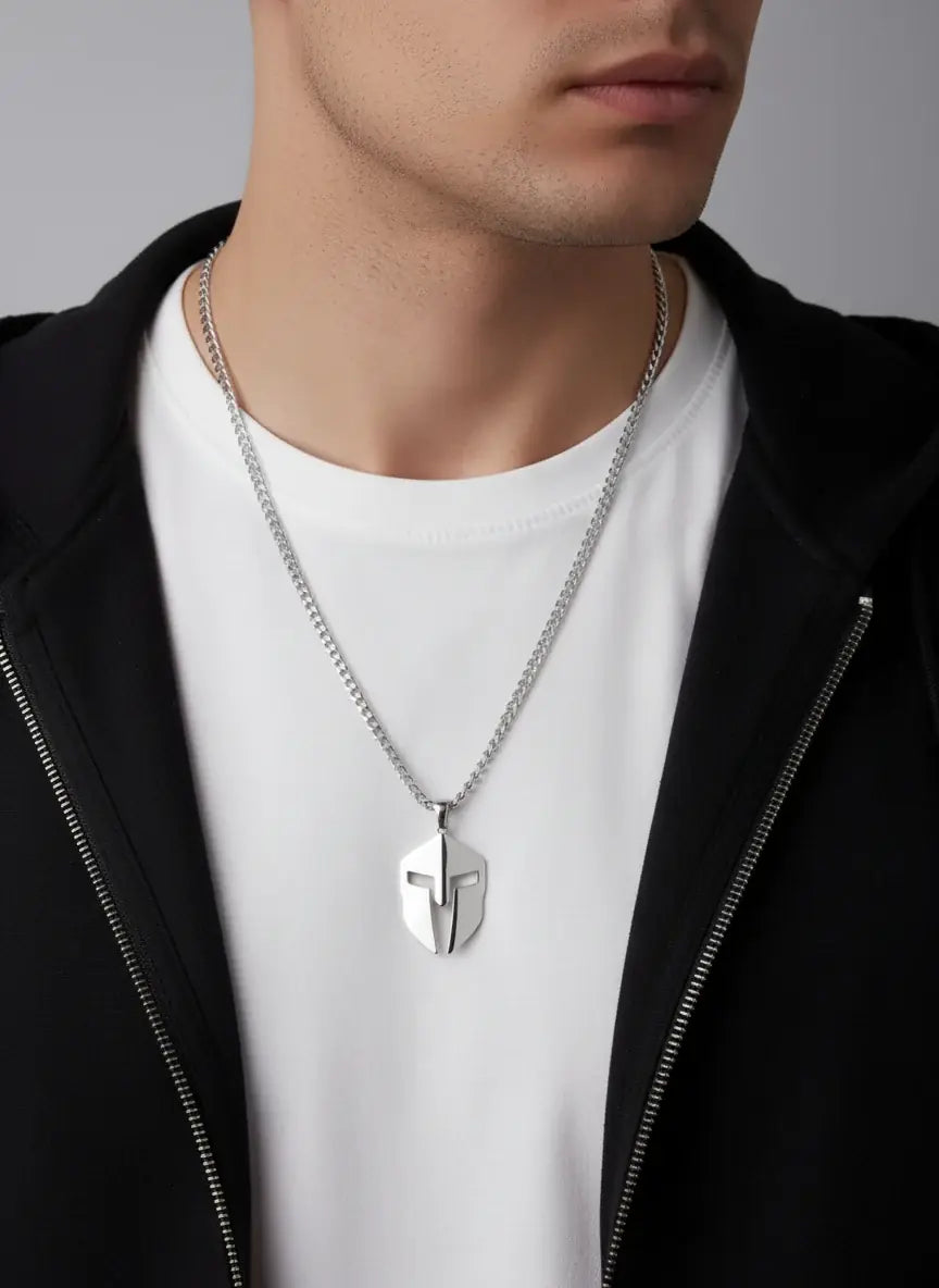 Spartan Locket for Men – Silver
