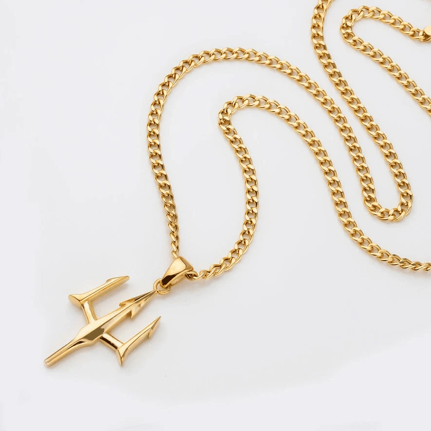GOSARTE Trident locket with Cuban chain — image 1