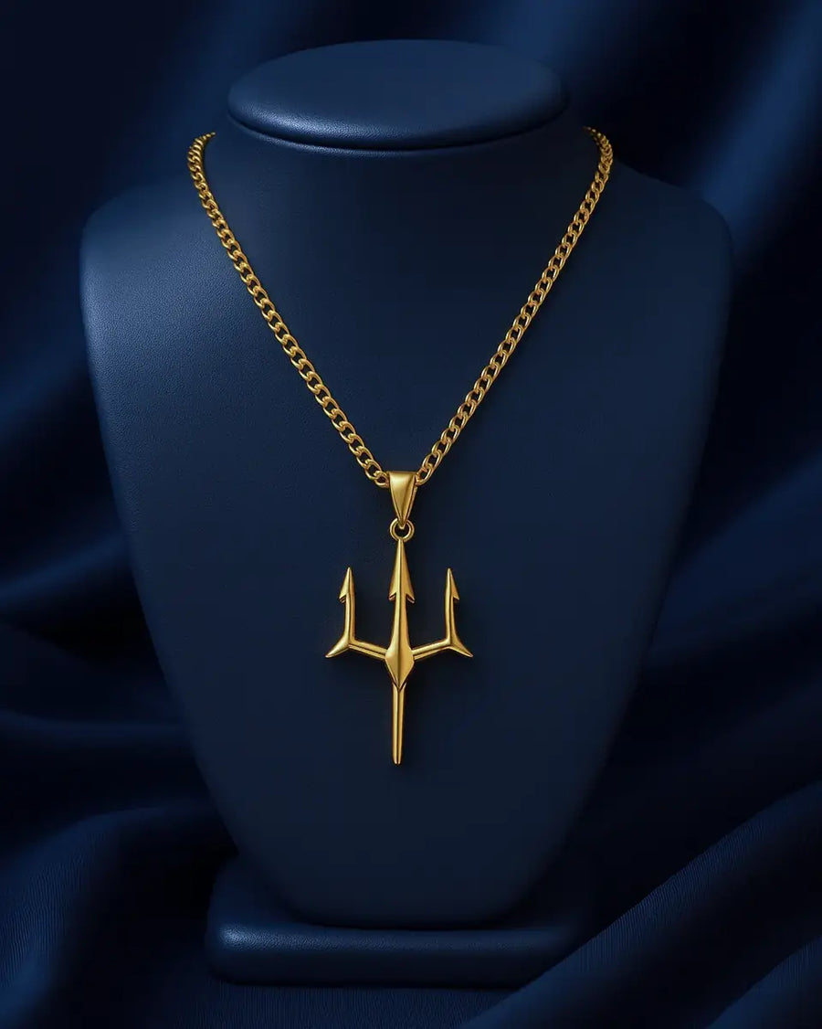 GOSARTE Trident locket with Cuban chain — image 2