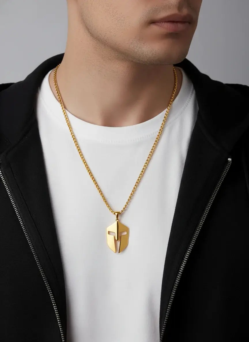 Spartan Locket for Men – 22K Gold Plated